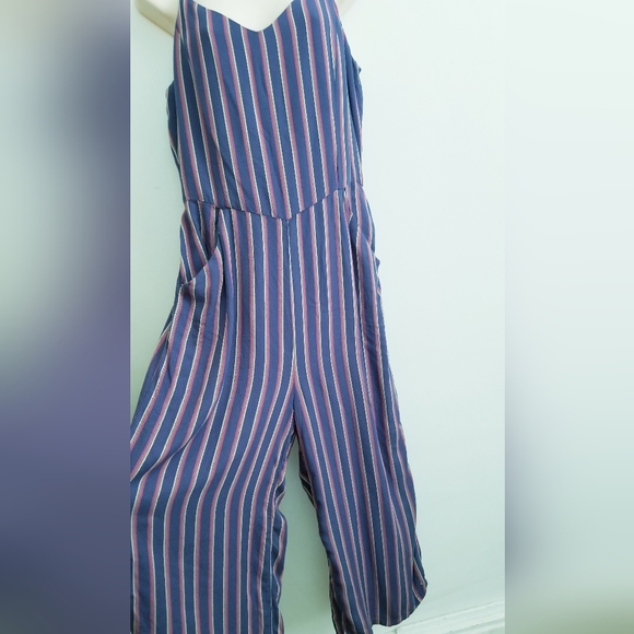 PURE Collection Striped Spaghetti Strap Wide Leg Jumpsuit - Picture 4 of 13